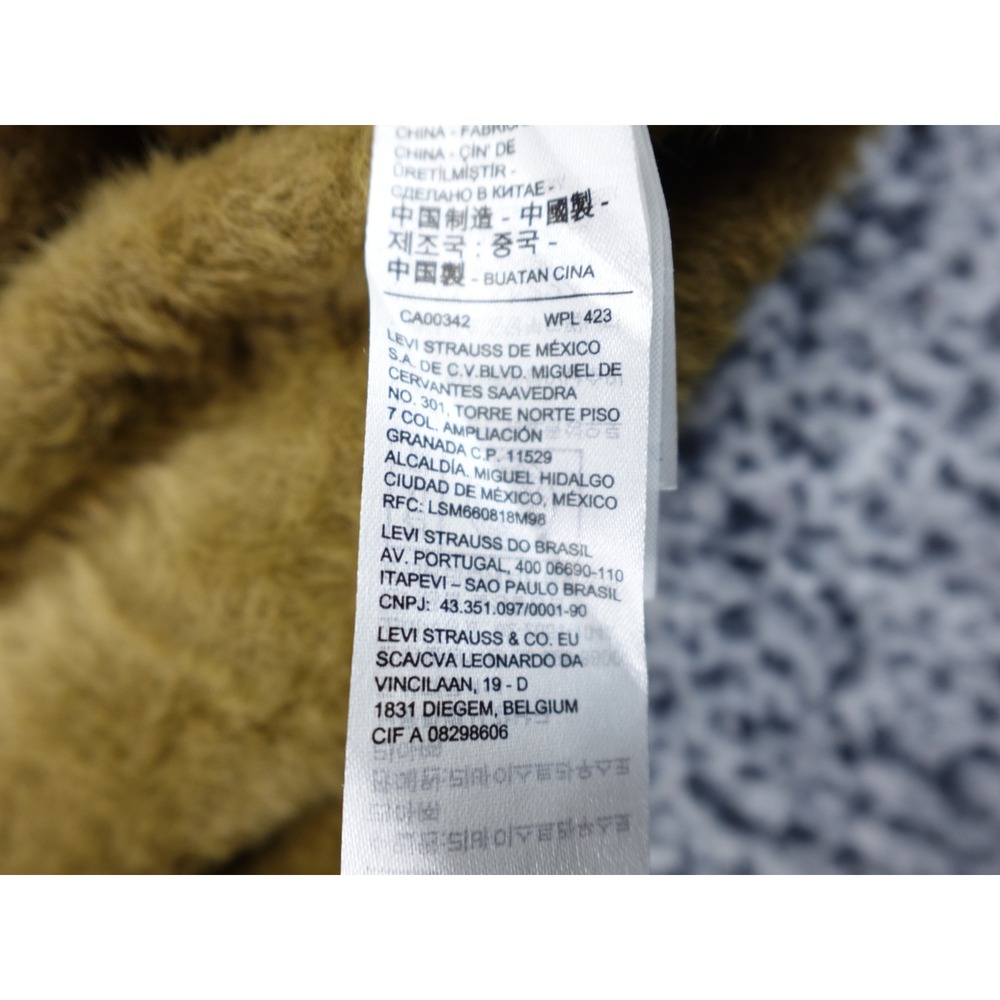 Levi's Heart Fuzzy Knit Sweater Womens Medium Olive Brown Good A3237-0001 - Picture 8 of 12